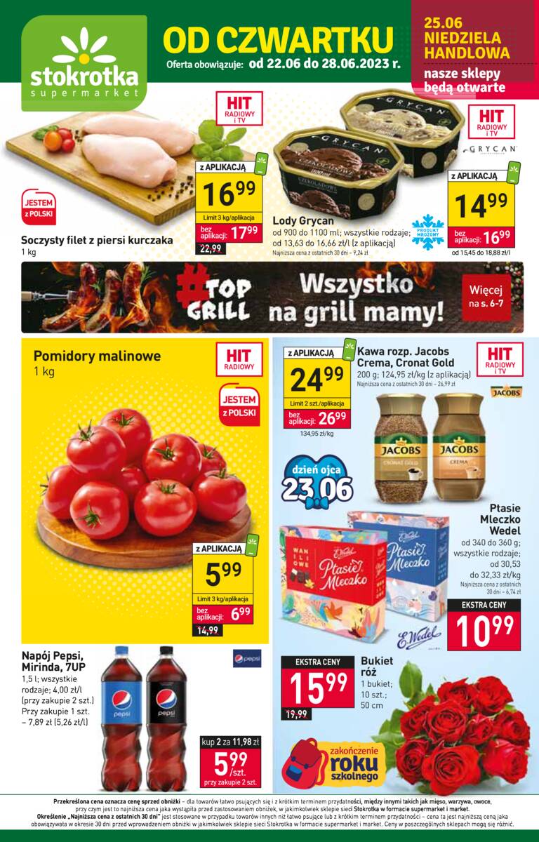 Gazetka promocyjna sklepu Stokrotka - Stokrotka Supermarket Od Czwartku - data obowiązywania: od 2023-06-22 do 2023-06-28