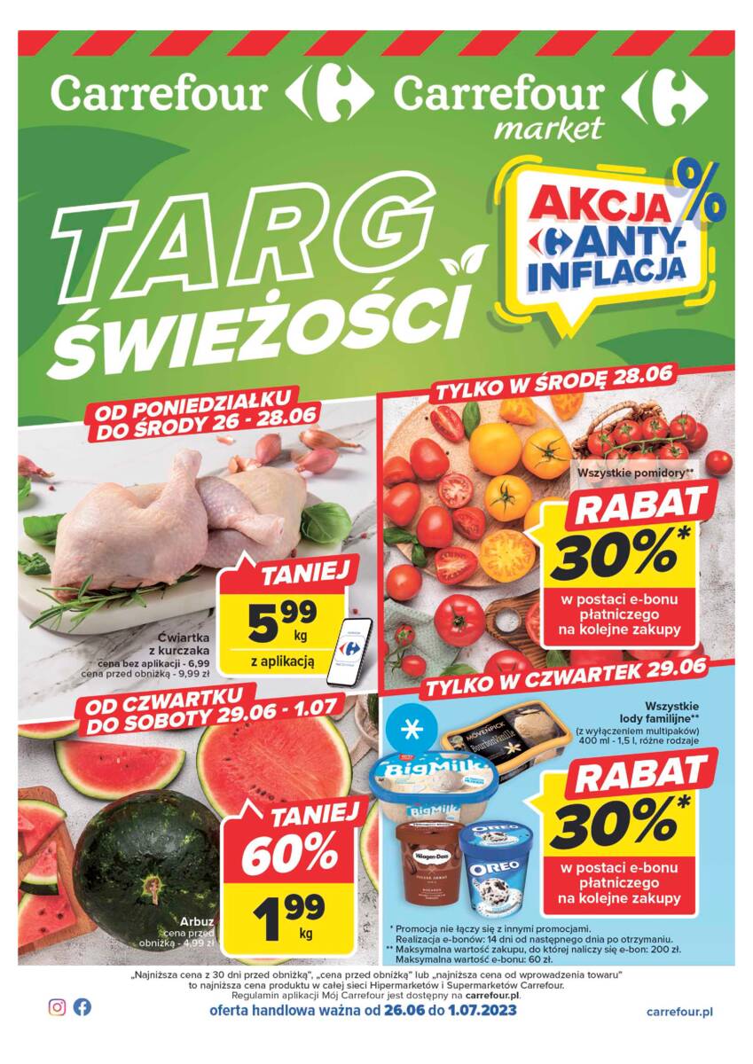 Gazetka promocyjna sklepu Carrefour - Targ świeżości Akcja antyinflacja - data obowiązywania: od 2024-03-19 do 2024-04-28