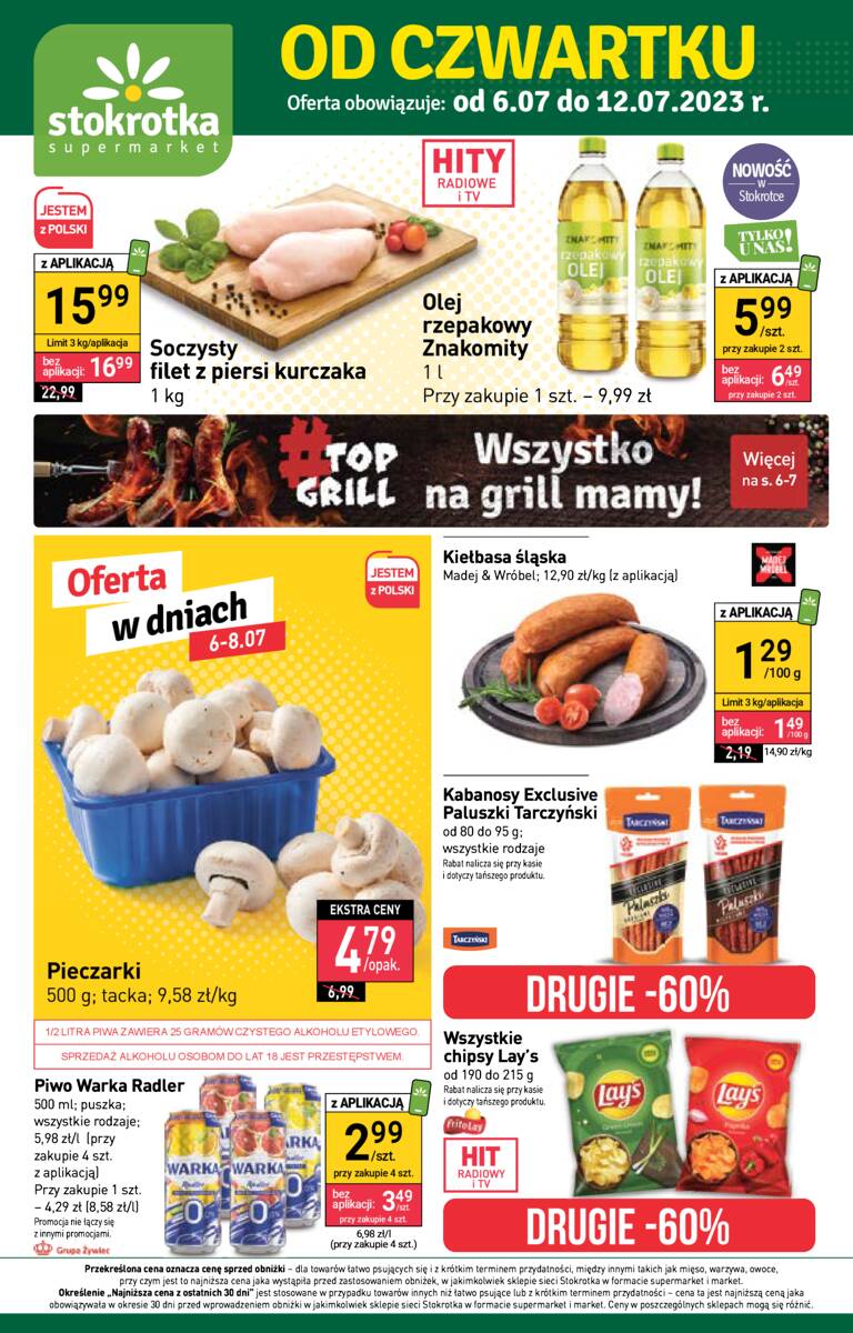 Gazetka promocyjna sklepu Stokrotka - Stokrotka Supermarket Od Czwartku - data obowiązywania: od 2023-07-06 do 2023-07-12