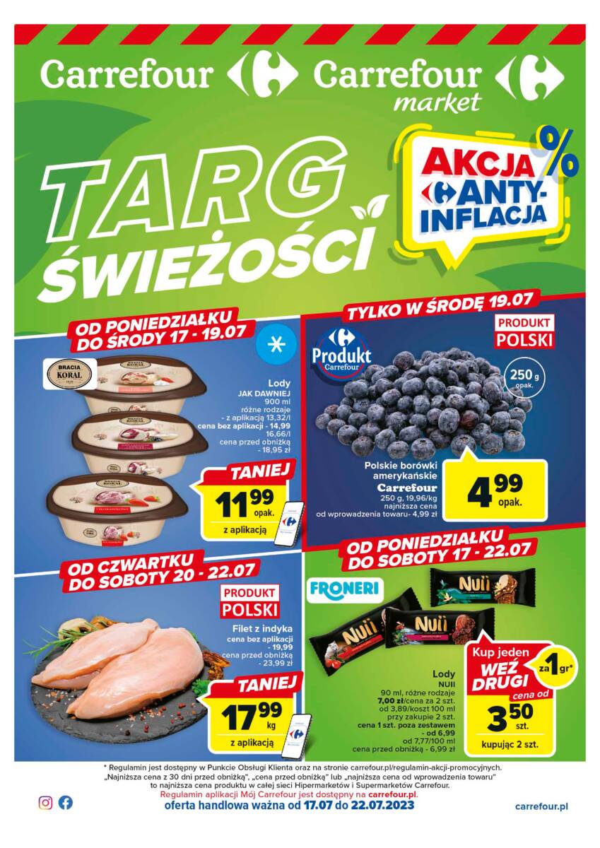 Gazetka promocyjna sklepu Carrefour - Targ świeżości Akcja antyinflacja - data obowiązywania: od 2024-03-19 do 2024-04-28