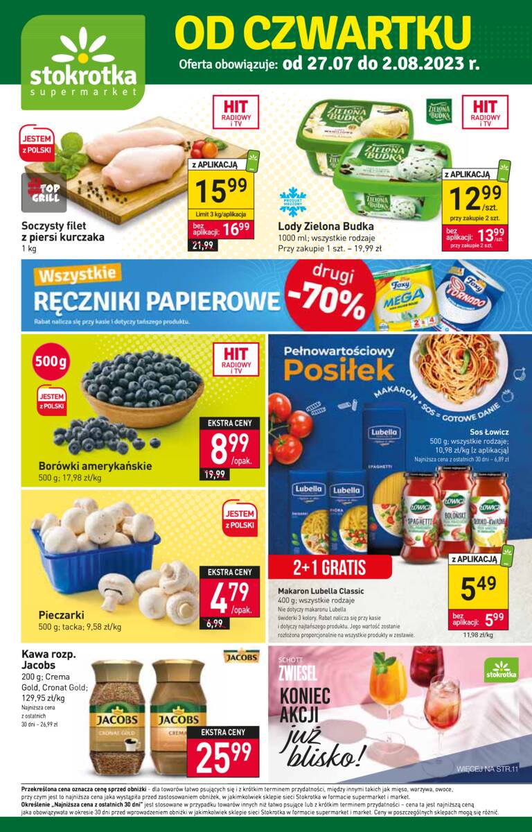 Gazetka promocyjna sklepu Stokrotka - Stokrotka Supermarket Od Czwartku - data obowiązywania: od 2023-07-27 do 2023-08-02