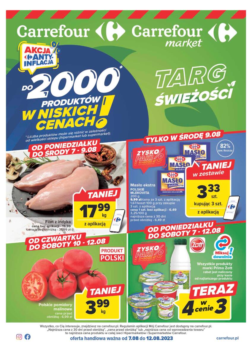 Akcja antyinflacja - Targ św - Carrefour Gazetka promocyjna - W tym tygodniu - oferta 'brak'