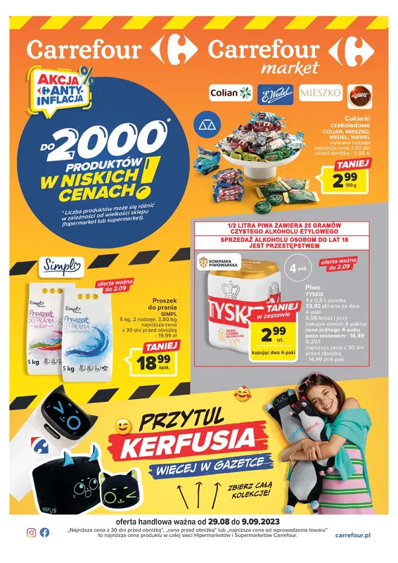 Akcja antyinflacja - do 2000  - Carrefour Gazetka promocyjna - W tym tygodniu - oferta 'brak'