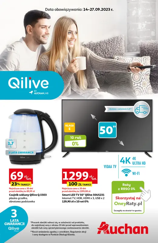 Gazetka promocyjna sklepu Auchan - QILIVE - data obowiązywania: od 14.09 do 27.09