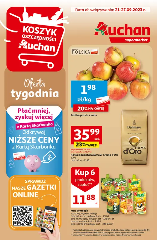 Koszyk oszczędności - Aucha - Auchan Gazetka promocyjna - W tym tygodniu - oferta 'brak'