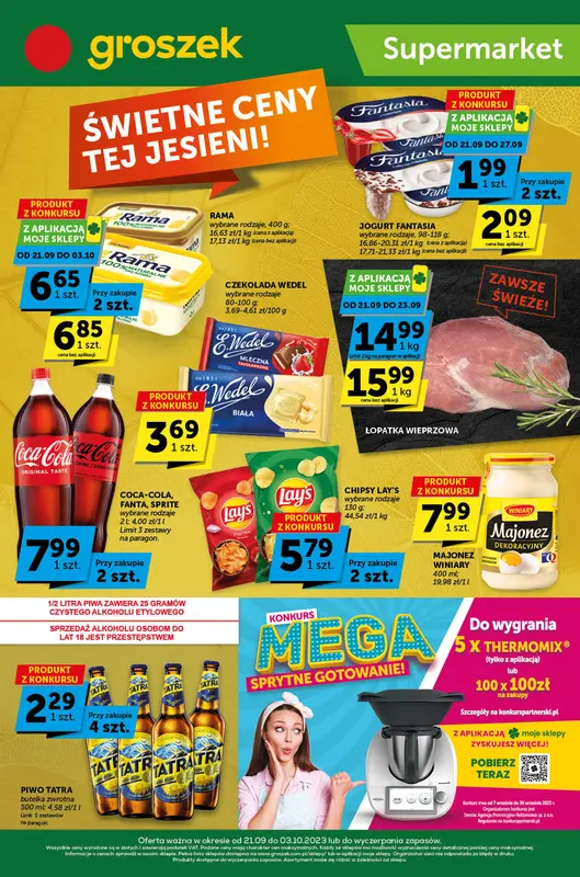 Supermarket - Świetne ceny t - Groszek Gazetka promocyjna - W tym tygodniu - oferta 'brak'