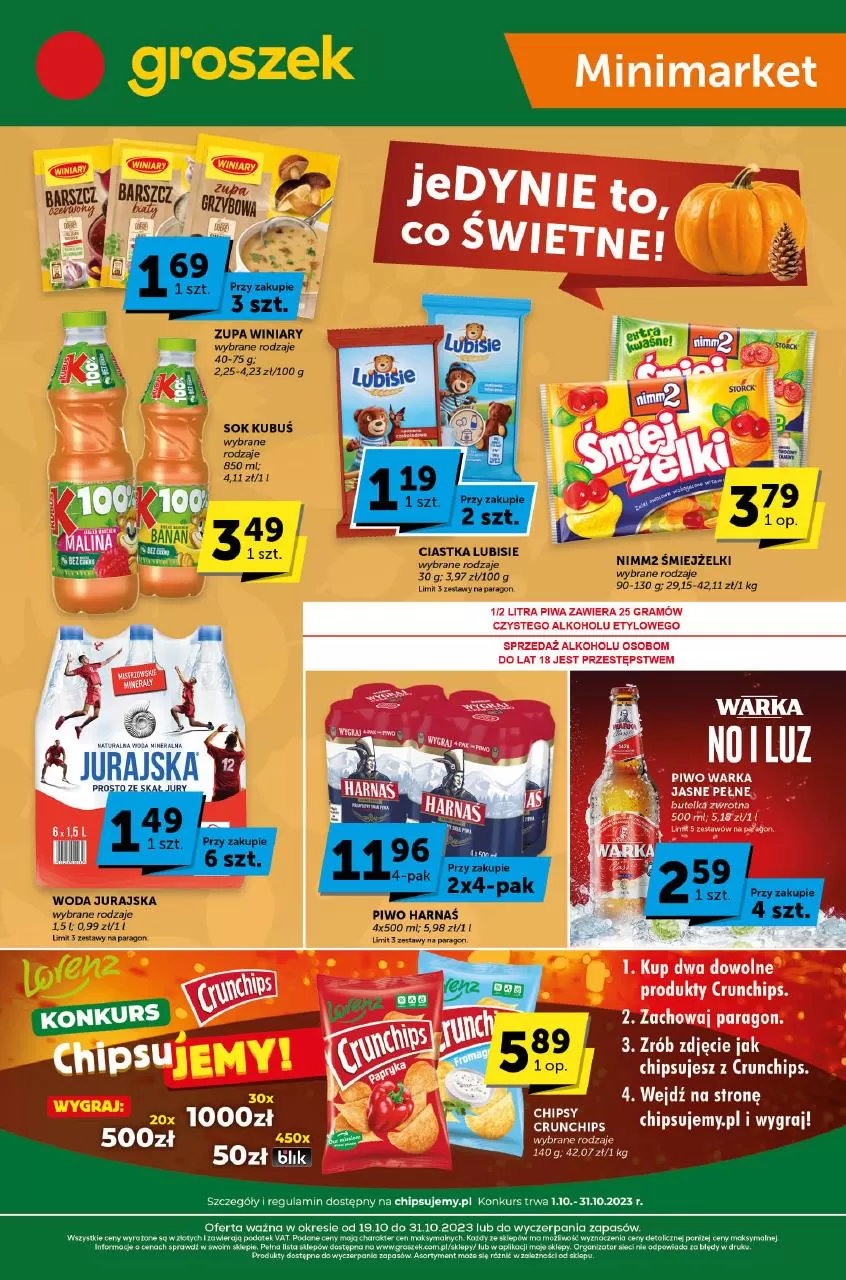 Groszek Minimarket - jeDynie  - Groszek Gazetka promocyjna - W tym tygodniu - oferta 'brak'
