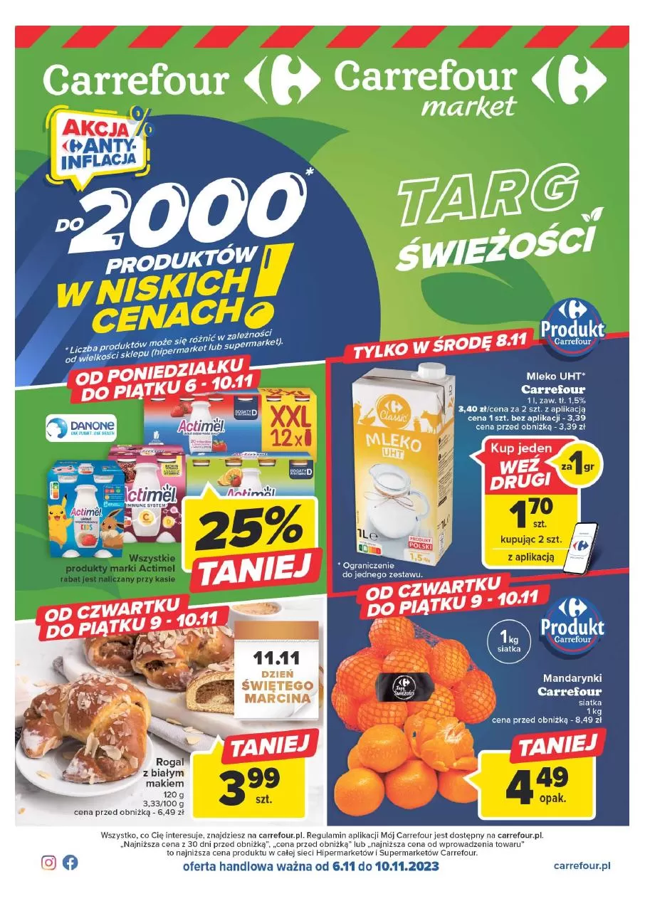 Akcja antyinflacja Targ świe - Carrefour Gazetka promocyjna - W tym tygodniu - oferta 'brak'