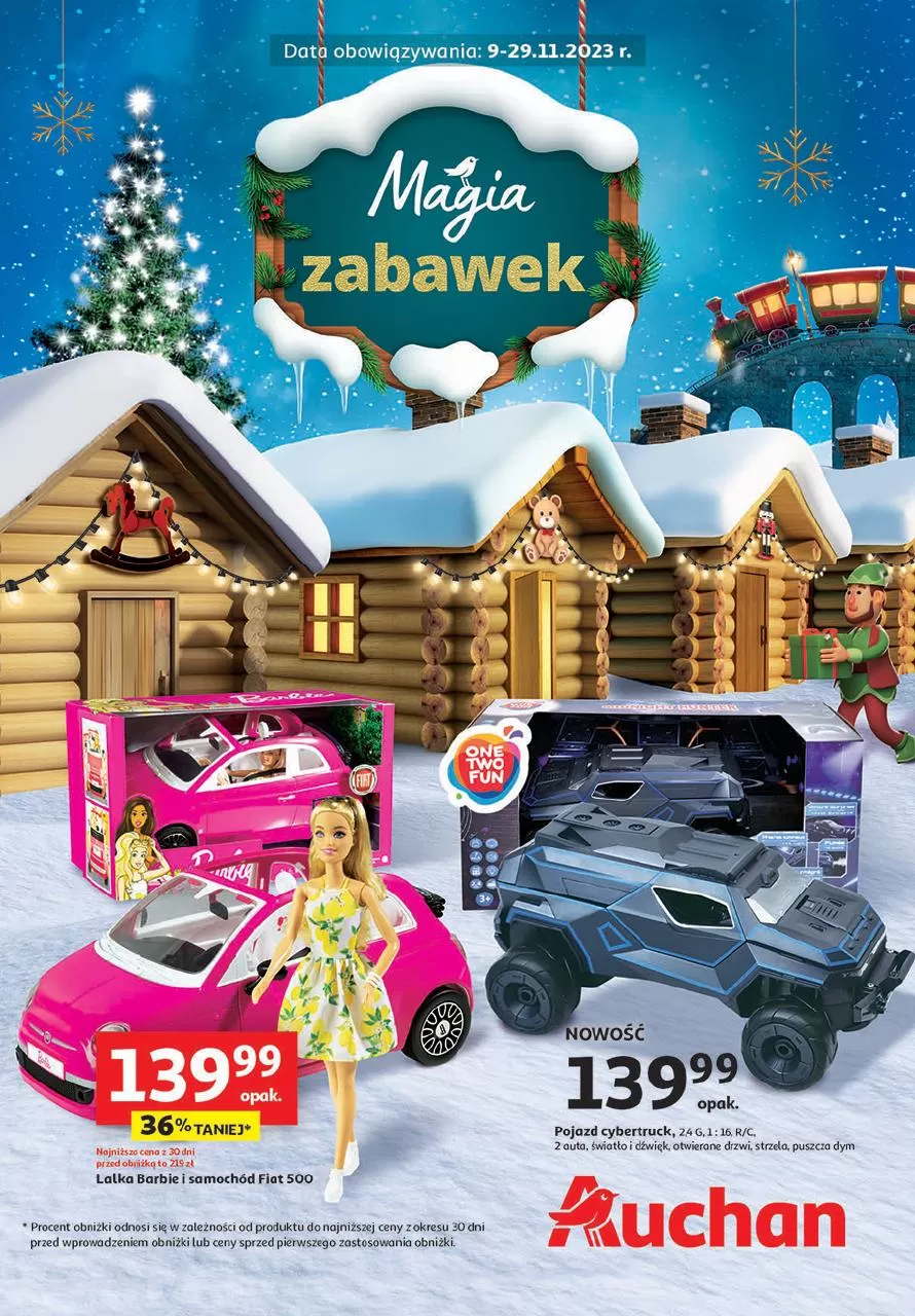 
                        Gazetka promocyjna Auchan. Tytuł: Magia zabawek. Oferta obowiązuje: 2023-11-09 - 2023-11-29