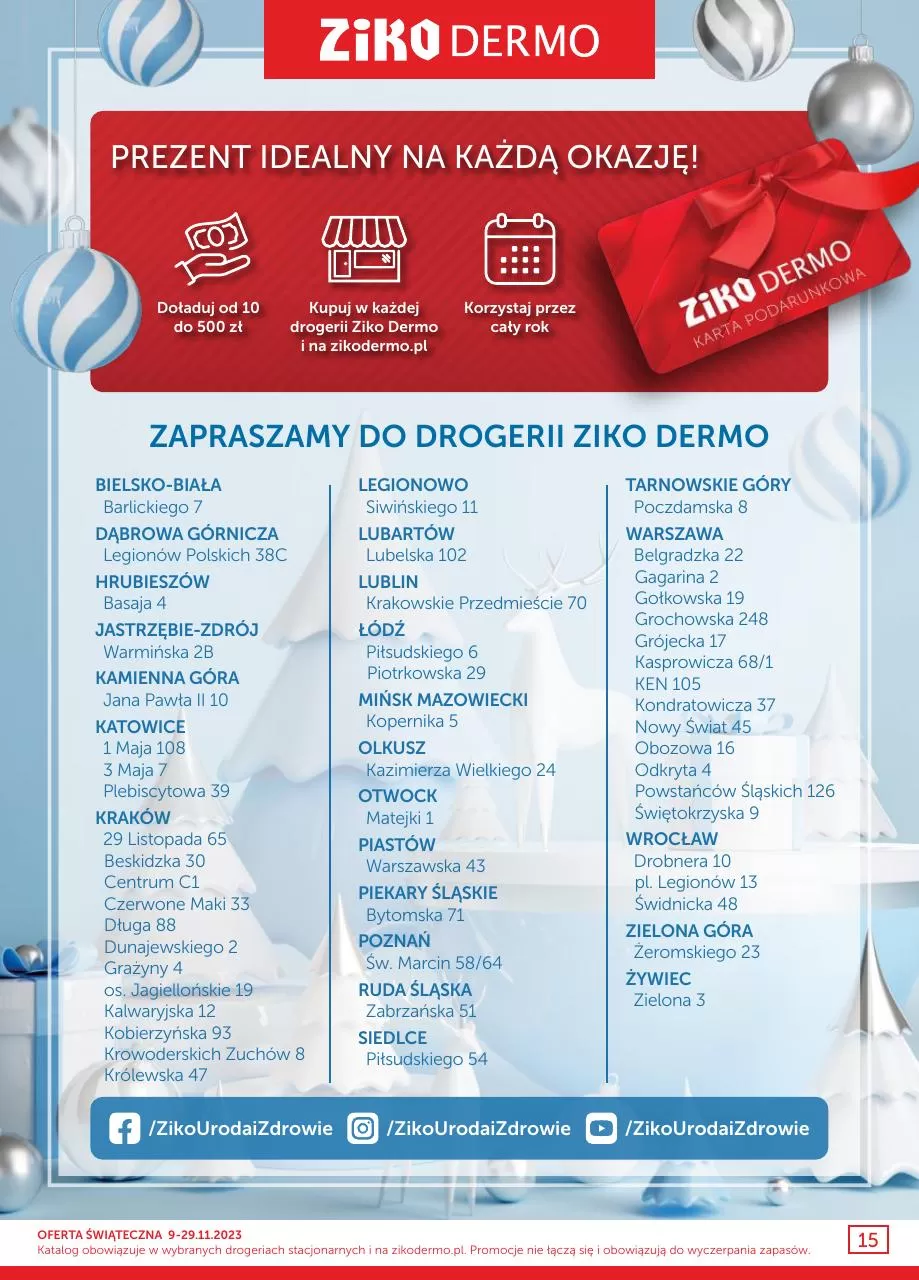 Gazetka promocyjna sklepu Ziko Dermo - EURO HIT CENOWY. Sprawdź nasze super produkty! - data obowiązywania: od 09.11 do 29.11