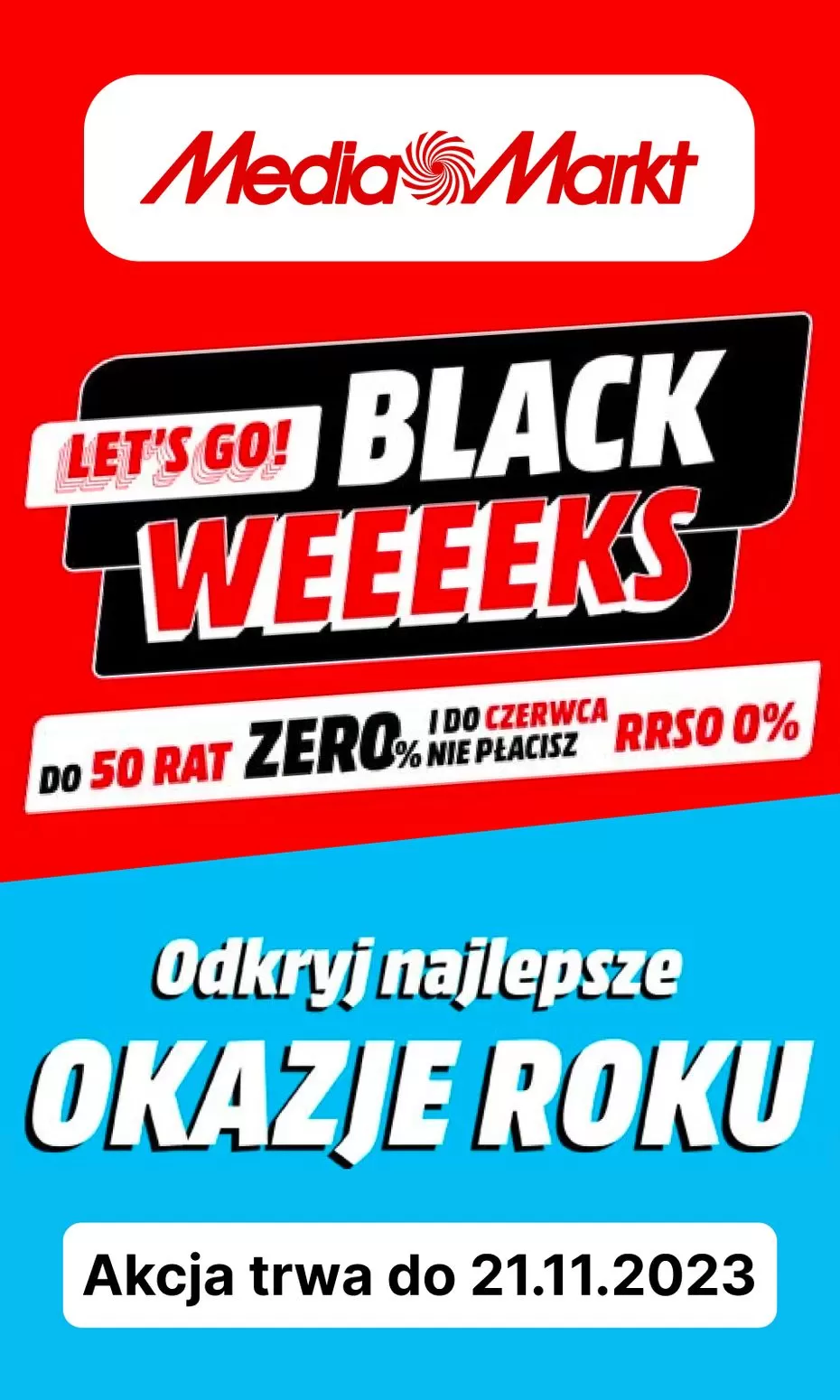 Gazetka promocyjna sklepu Media Markt - Lets go! Black weeeeks - data obowiązywania: od 14.11 do 21.11