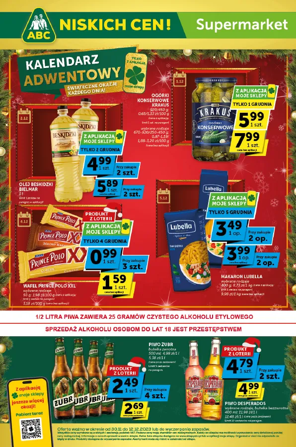 Supermarket - ABC niskich cen! Kalendarz adwentowy