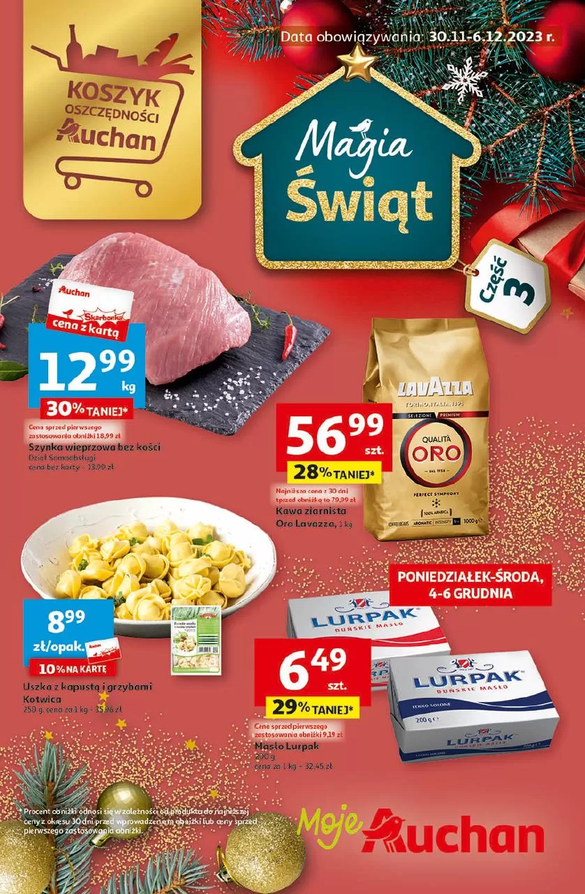Gazetka promocyjna Auchan. Tytuł: Magia świąt. Oferta obowiązuje: 2023-12-30 - 2023-12-06