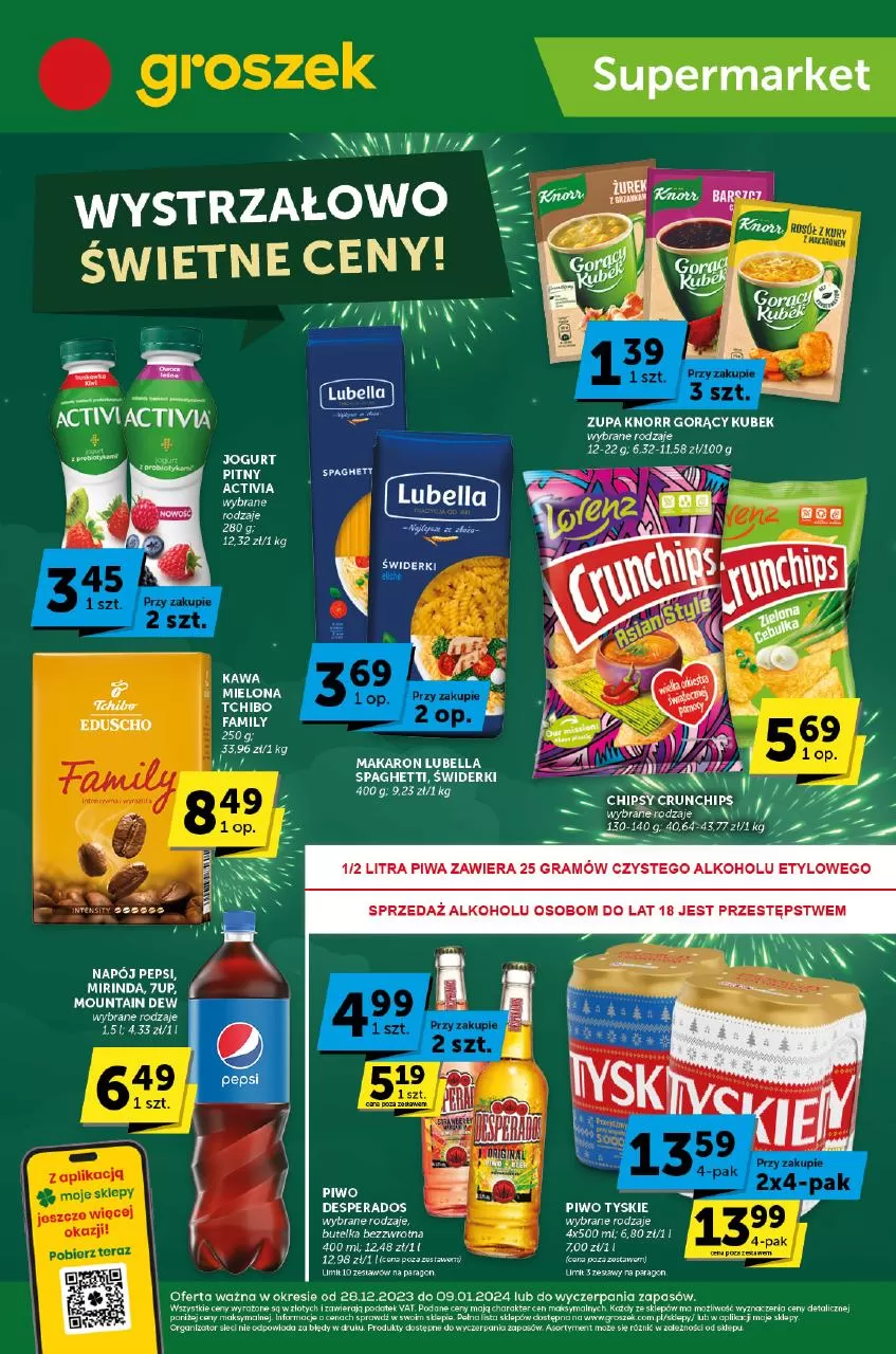 Supermarket - Wystrzałowo ś - Groszek Gazetka promocyjna - W tym tygodniu - oferta 'brak'