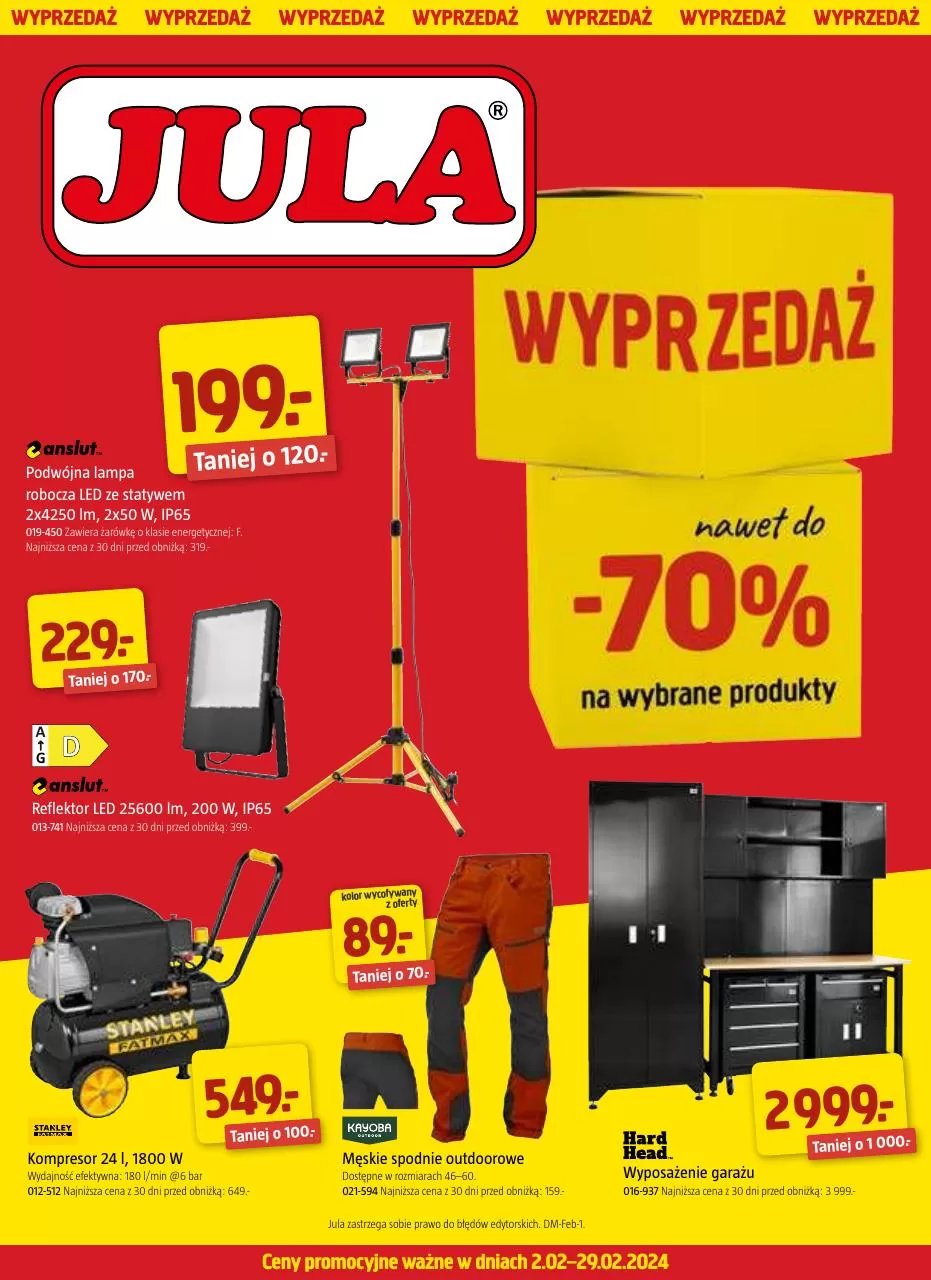 Gazetka promocyjna sklepu Jula - Jula wyprzedaż - data obowiązywania: od 2024-02-02 do 2024-02-29