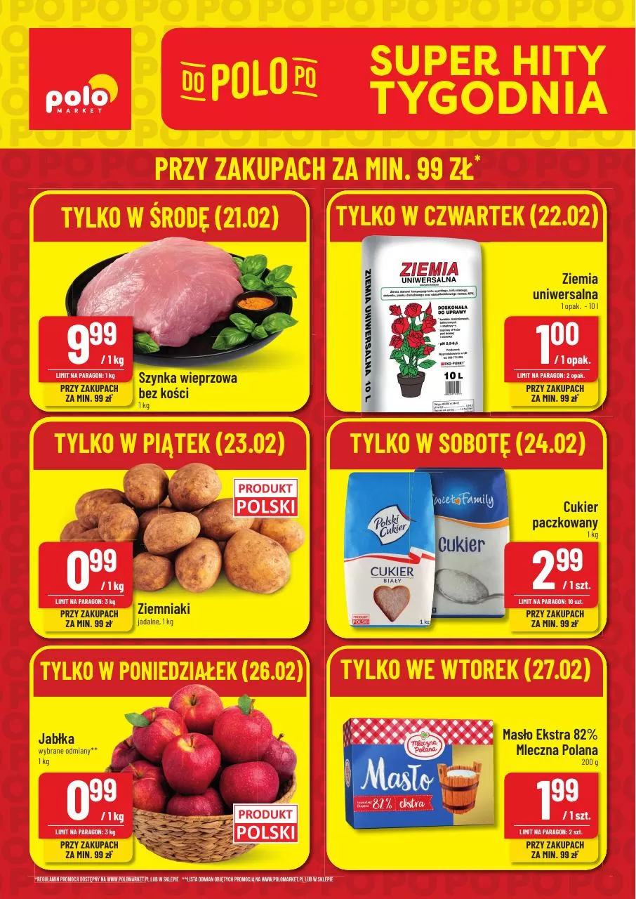 Ulotka gazetka promocyjna: Do Polo Po Super Hity tygodnia ze sklepu Polo Market dostępna od 21.02 do 27.02