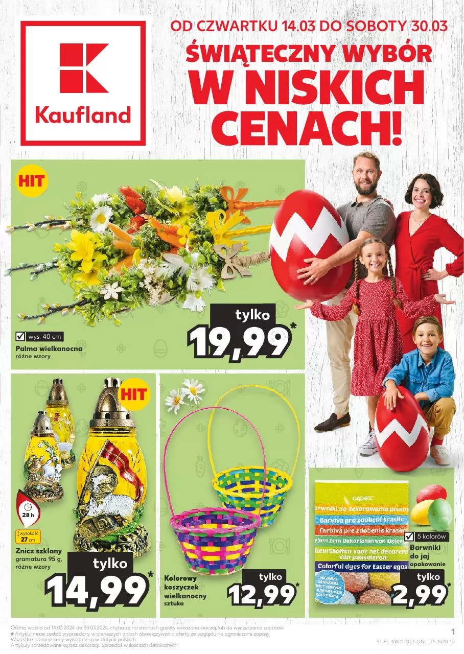 Ulotka gazetka promocyjna: Świąteczny w niskich cenach! ze sklepu Kaufland dostępna od 14.03 do 30.03