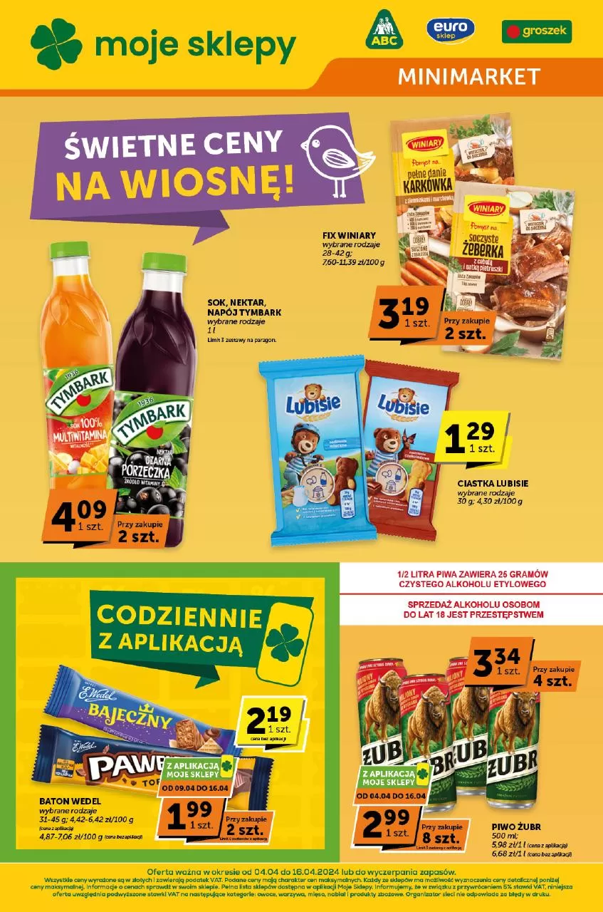 Ulotka gazetka promocyjna: Świetne ceny na wiosnę! ze sklepu Groszek dostępna od 04.04 do 16.04