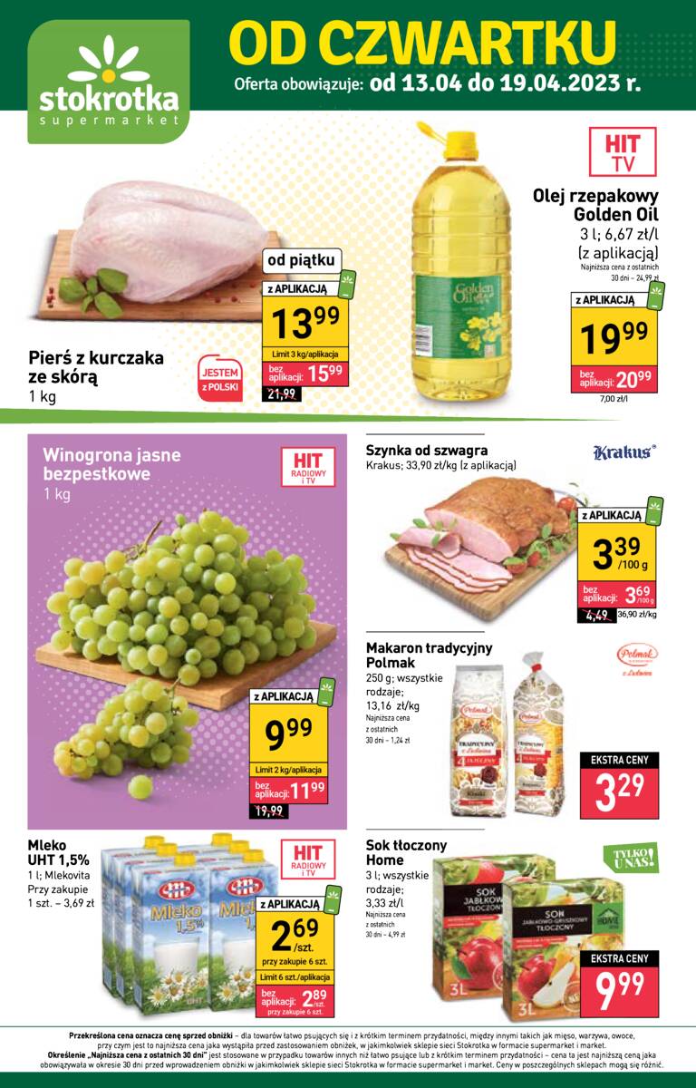 Gazetka promocyjna sklepu Stokrotka - Stokrotka Supermarket Od Czwartku - data obowiązywania: od 2023-04-13 do 2023-04-19