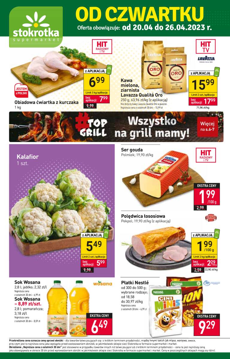 Gazetka promocyjna sklepu Stokrotka - Stokrotka Supermarket Od Czwartku Top Grill - data obowiązywania: od 2023-04-20 do 2023-04-26