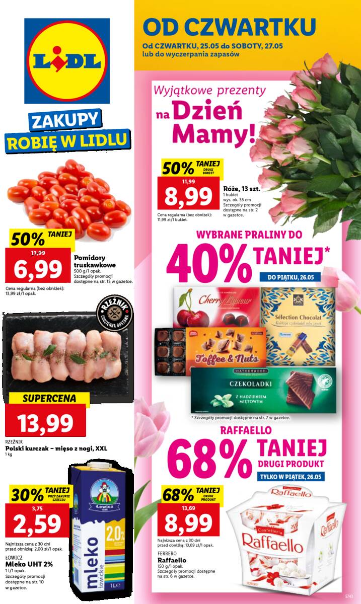 Gazetka promocyjna sklepu Lidl - Zakupy robię w Lidlu - Wyjątkowe prezenty na Dzień Matki - data obowiązywania: od 25.05 do 27.05