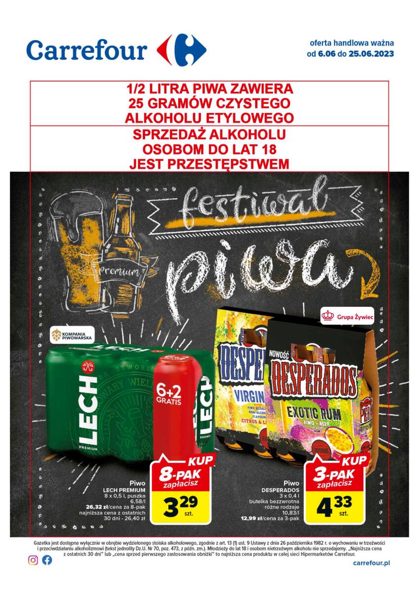Gazetka promocyjna sklepu Carrefour - Festiwal Piwa - data obowiązywania: od 2024-03-19 do 2024-04-28