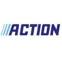 Logo sklepu Action z gazetkami promocyjnymi