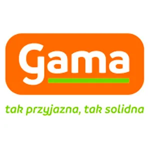 Logo sklepu Gama z gazetkami promocyjnymi